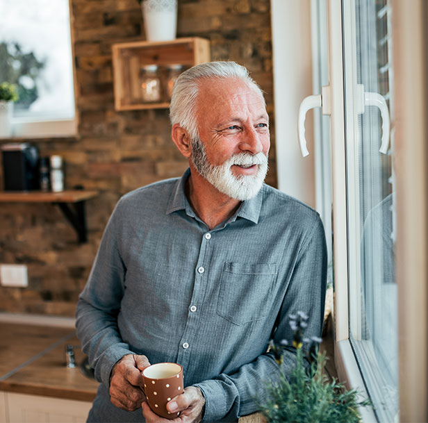 a senior man ready to downsize his home